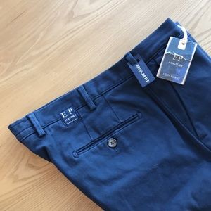 NWT Navy Cotton Chinos by Eredi Pisano of Italy